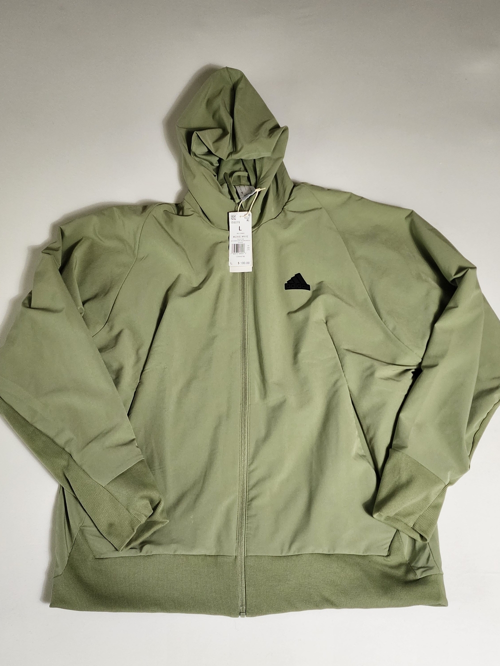 Adidas M Z.N.E WV FZ Hooded Track Tops Jacket Tent Green Mens Size L